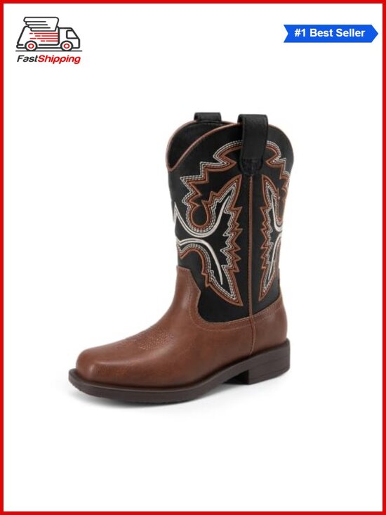 Other - ✨ Dream Pairs Kids Western Cowboy Boots Faux Leather Pull-On